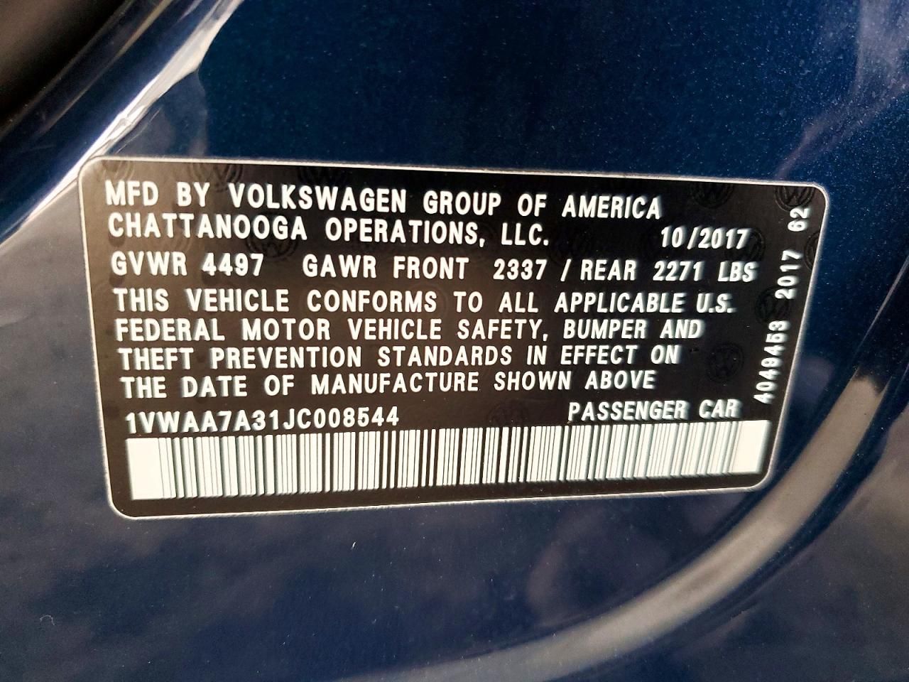 2018 Volkswagen Passat s