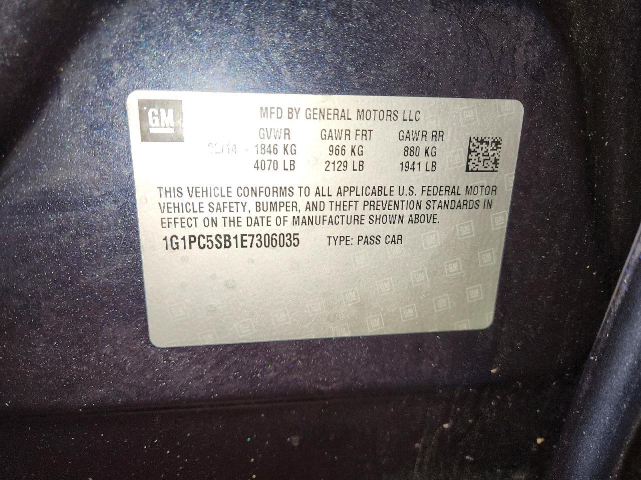 2014 Chevrolet Cruze lt