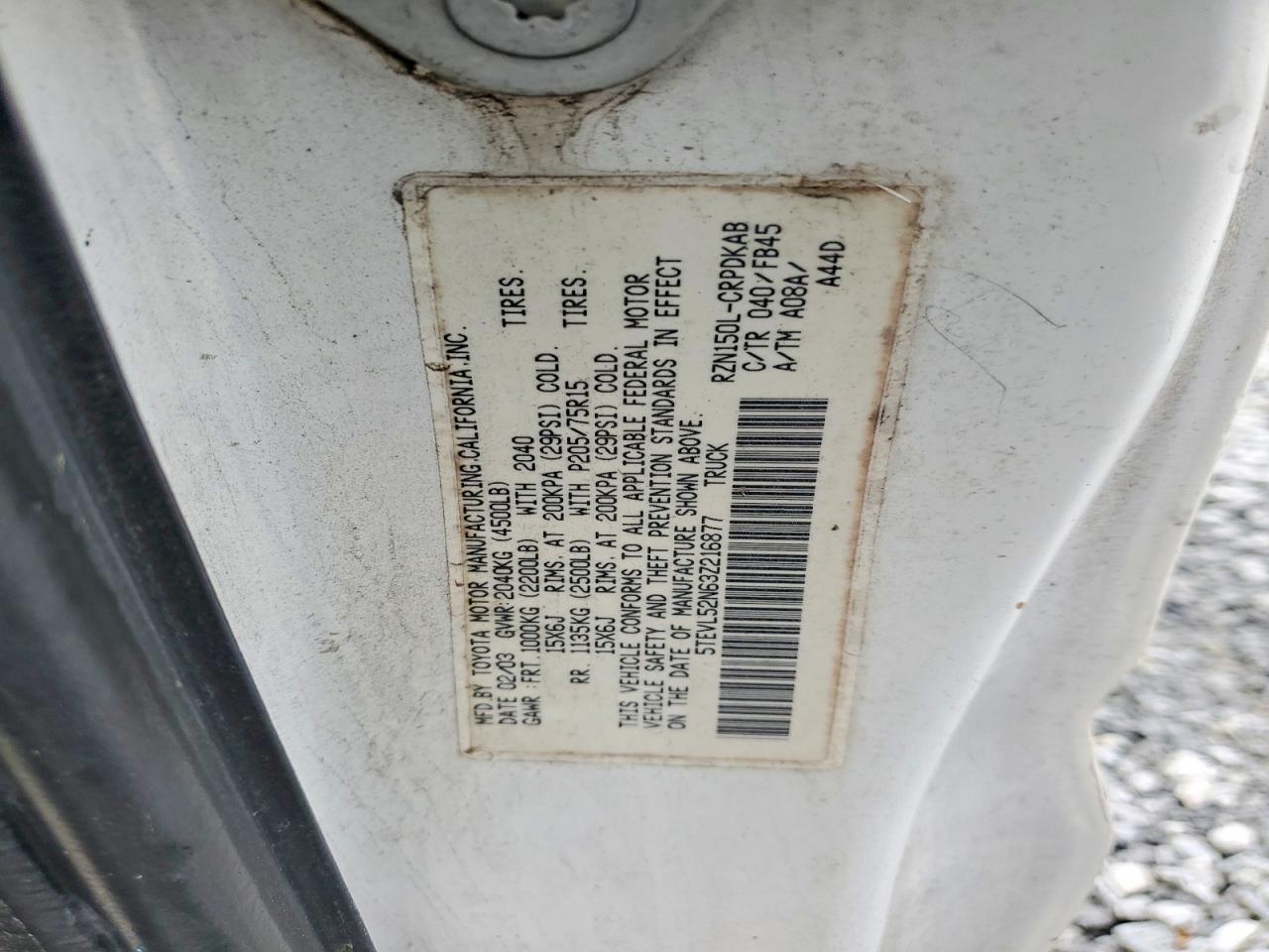 2003 Toyota Tacoma Base