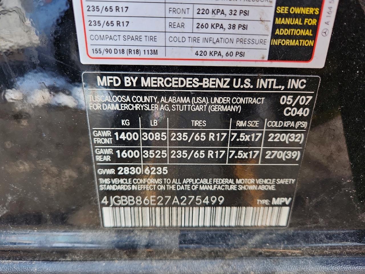 2007 Mercedes-Benz Ml 350