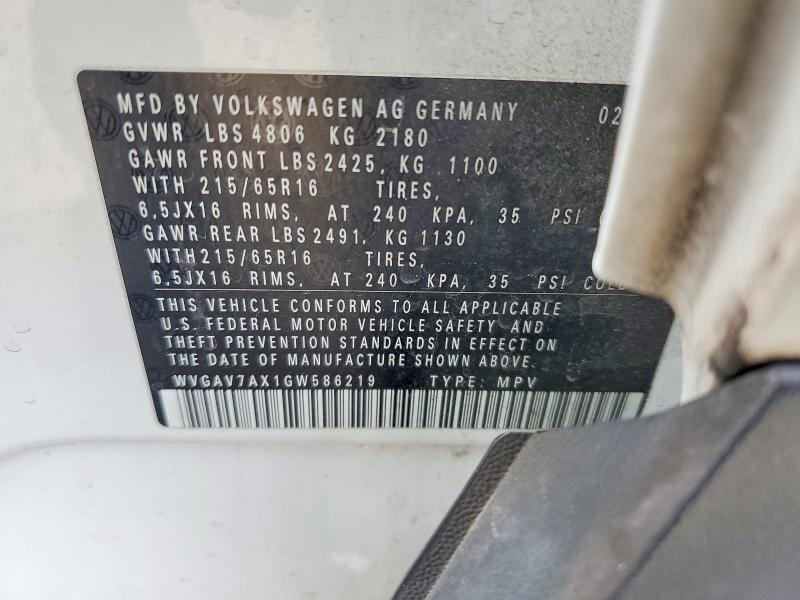 2016 Volkswagen Tiguan s