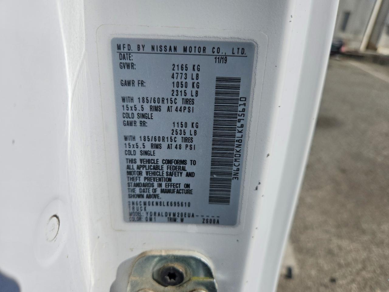 2020 Nissan NV200 2.5S