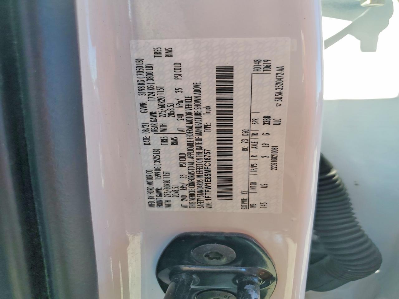 2021 Ford F150 Supercrew