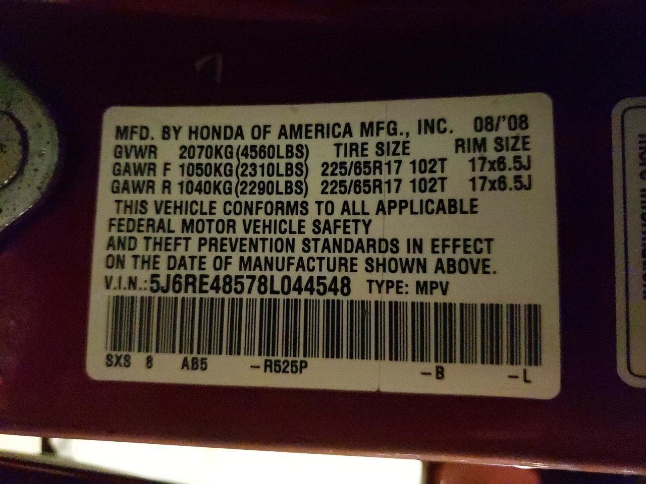 2008 Honda Cr-v ex