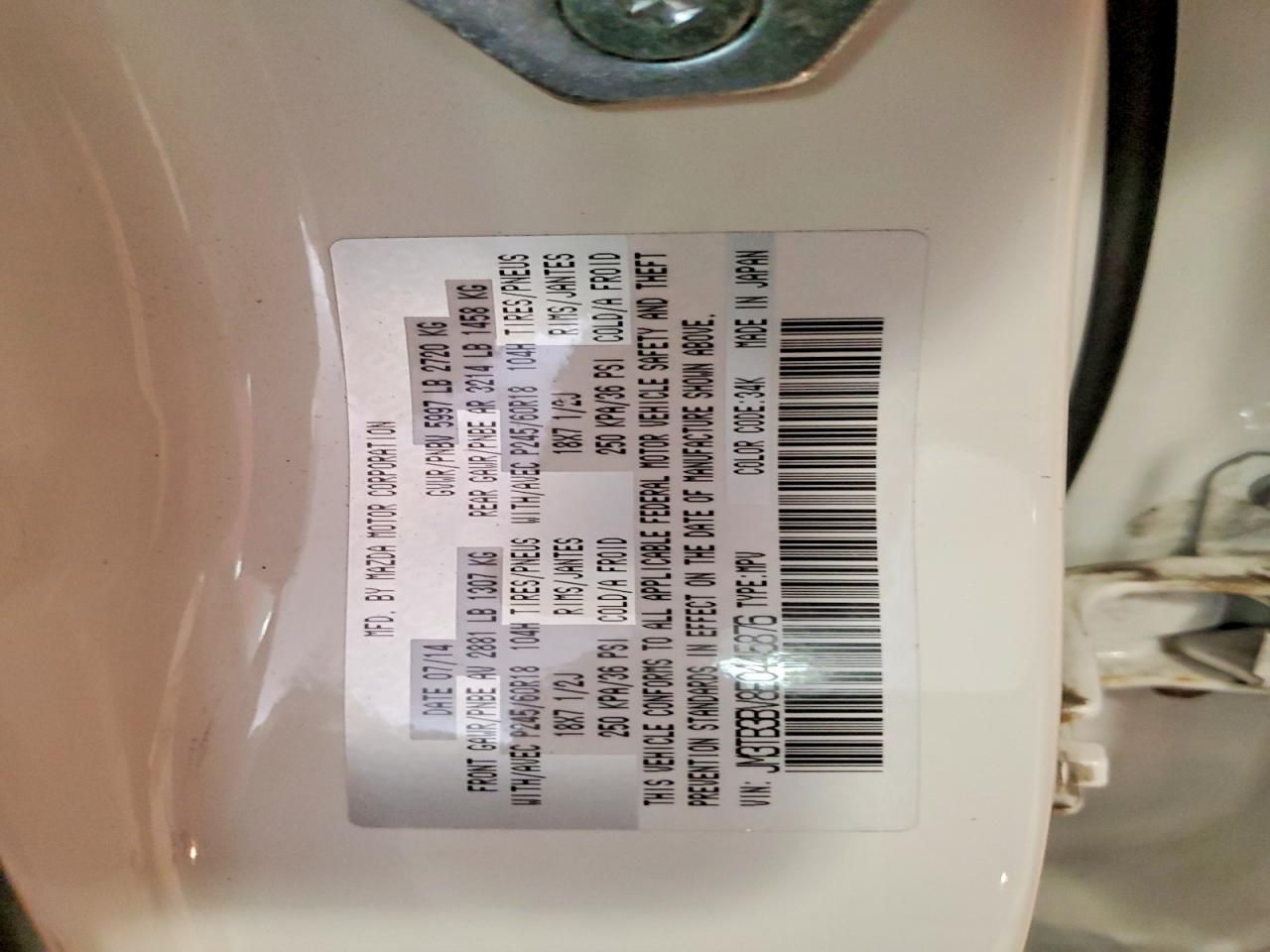 2014 Mazda Cx-9 Sport