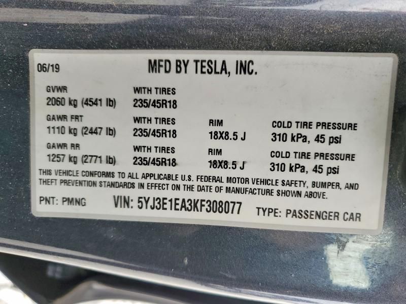 2019 Tesla Model 3