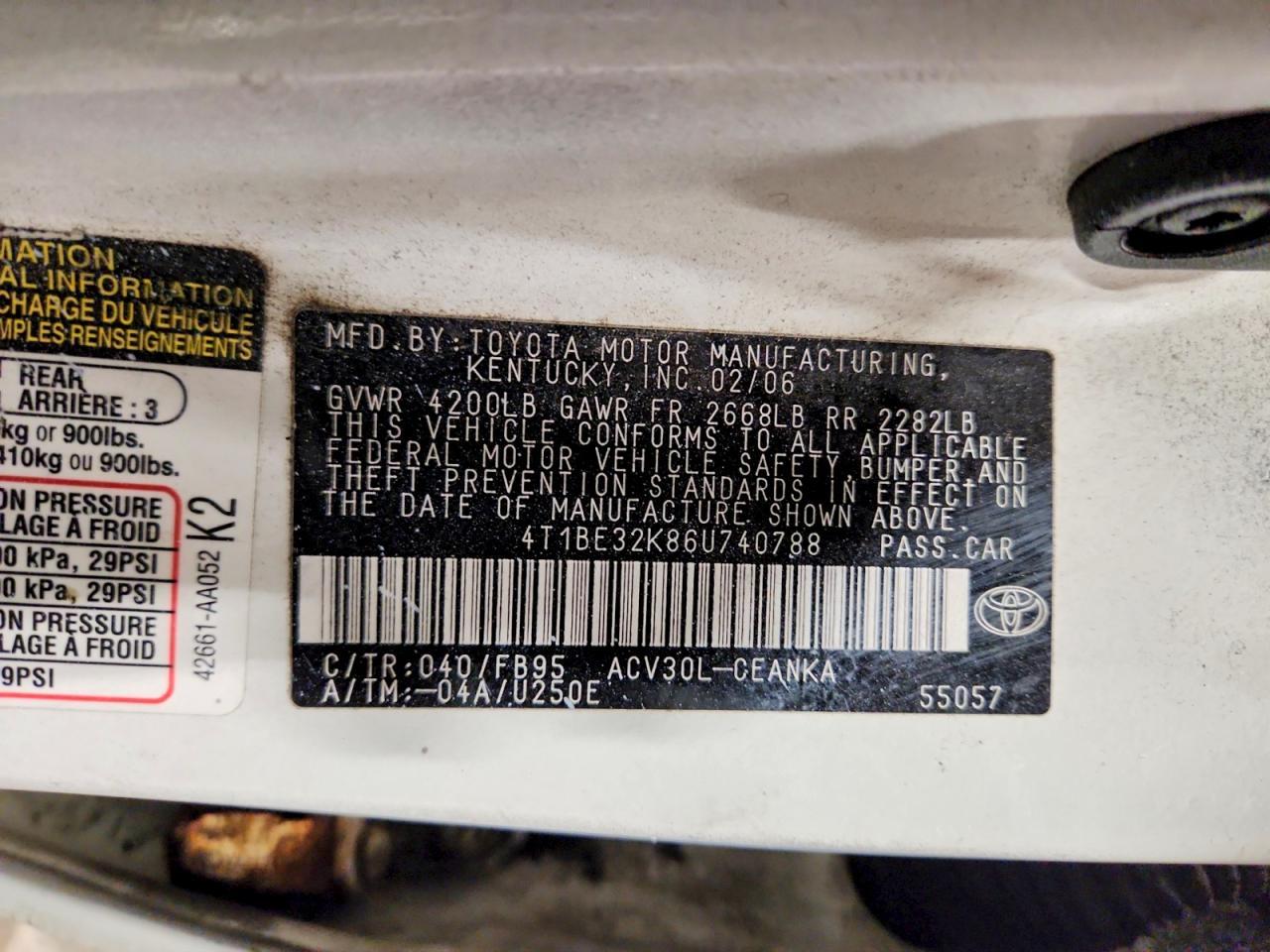 2006 Toyota Camry le