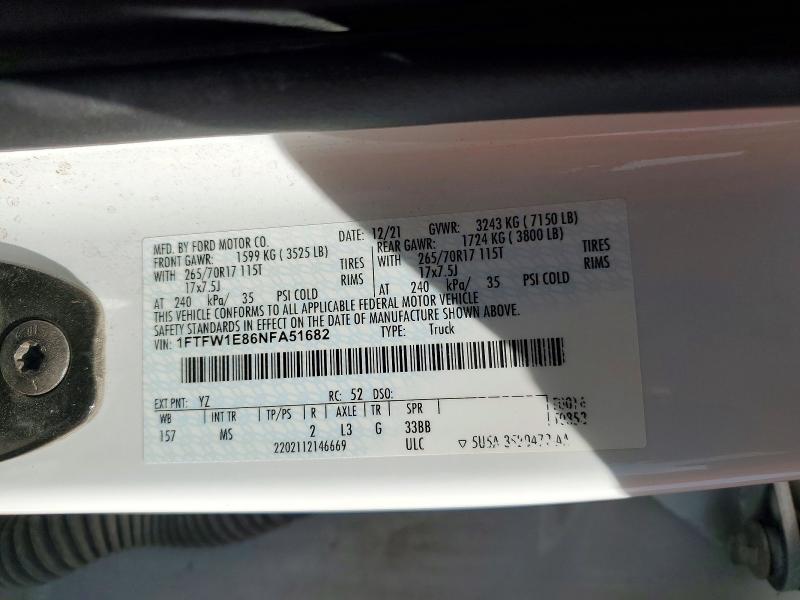 2022 Ford F150 Supercrew