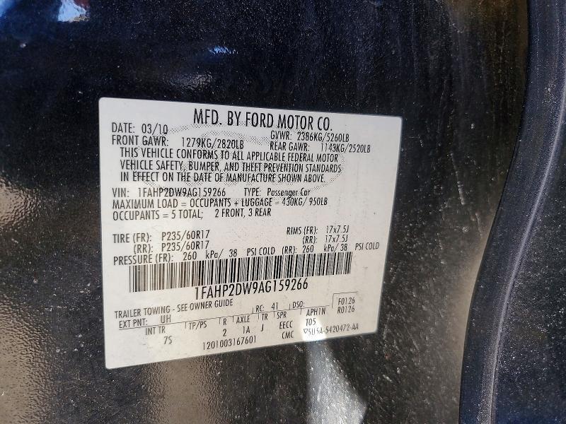 2010 Ford Taurus se
