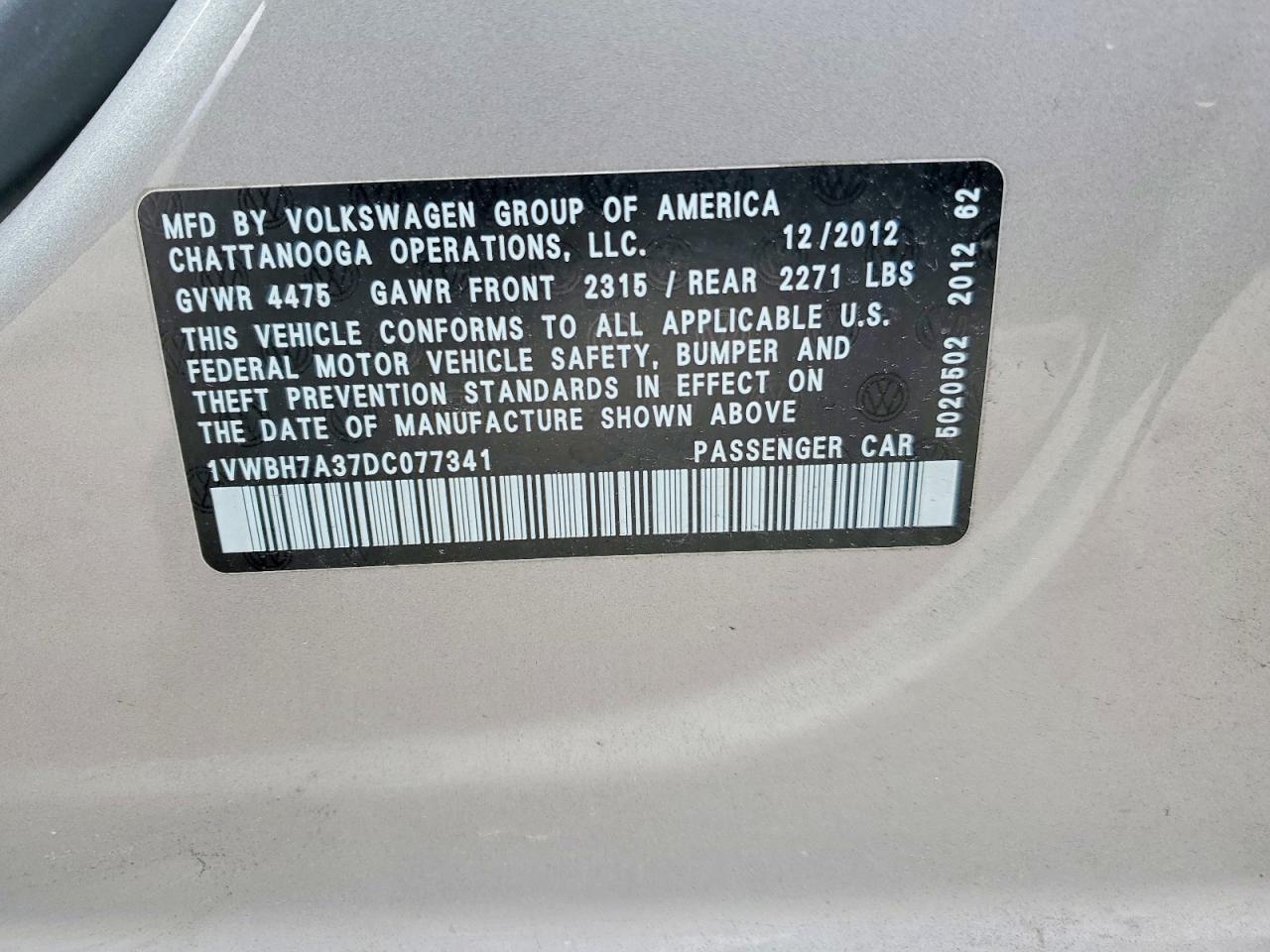 2013 Volkswagen Passat se