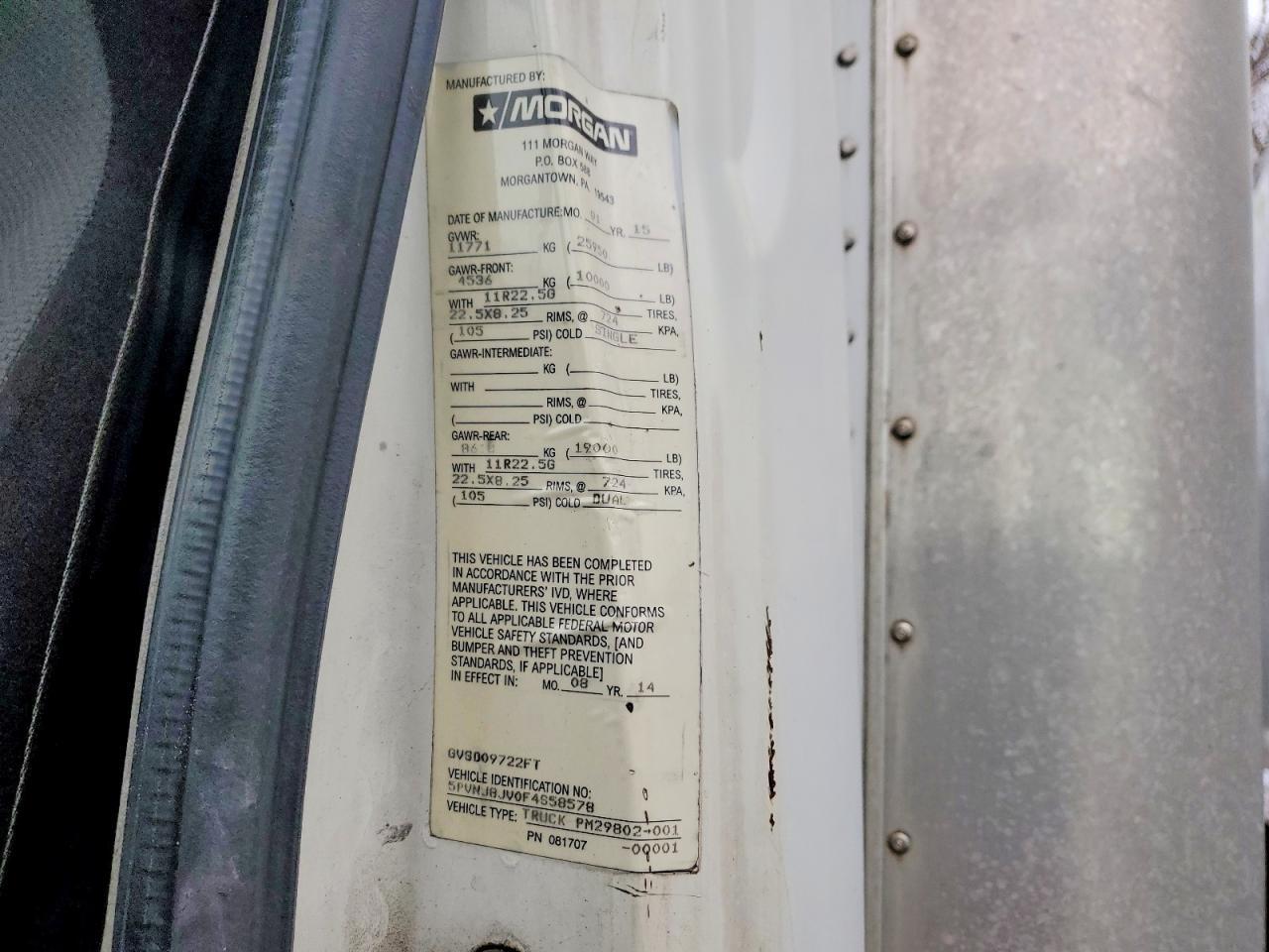 2015 Hino 258/268 BOX Truck