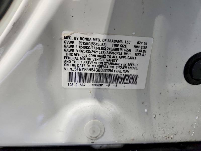 2016 Honda Pilot exl