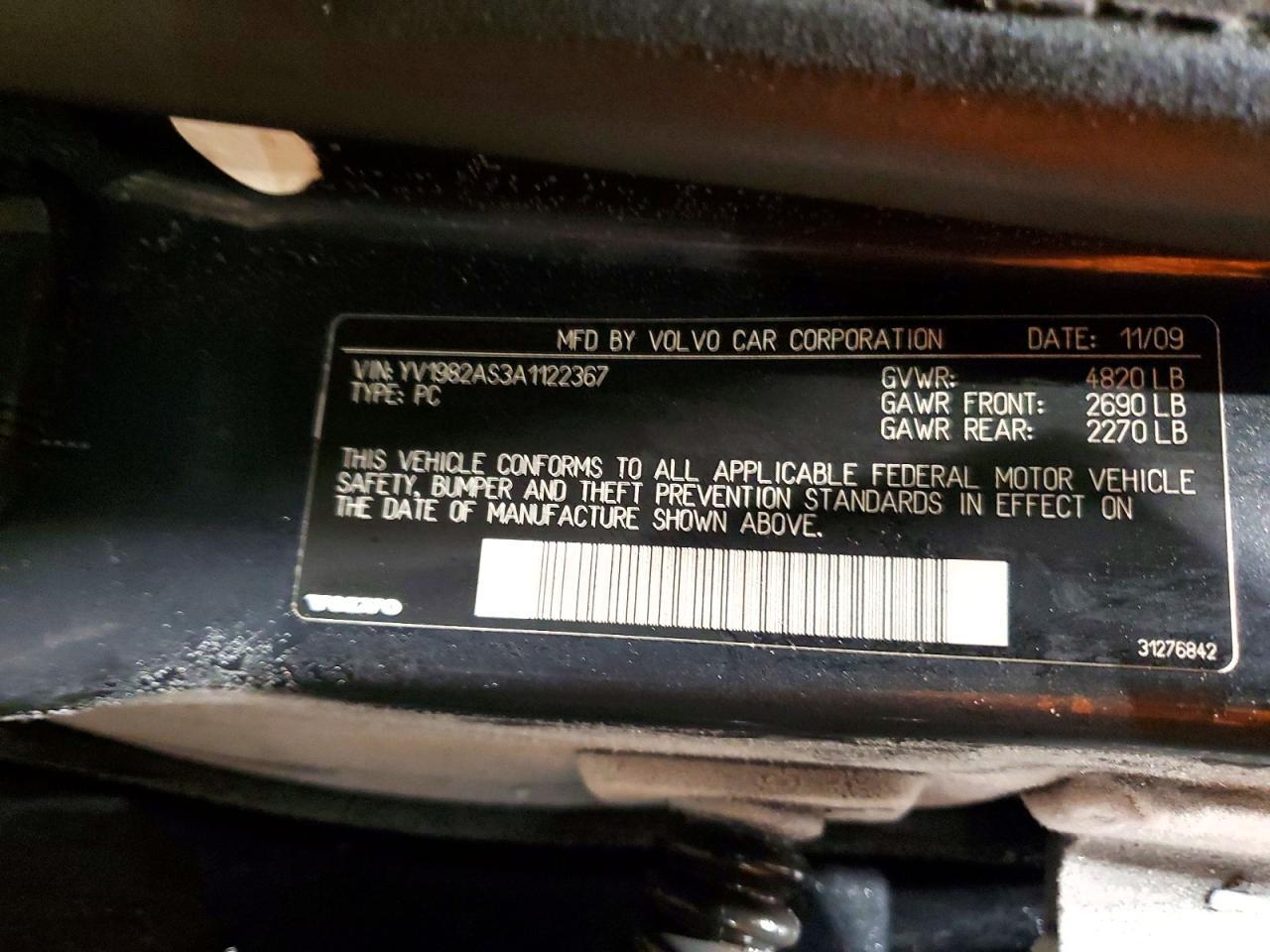 2010 Volvo S80 3.2