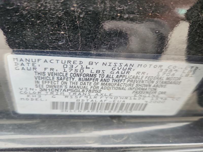2016 Nissan Versa 1.6 s