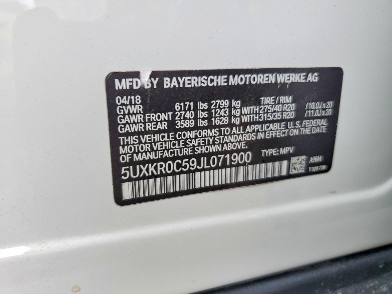 2018 BMW X5 Xdrive35i