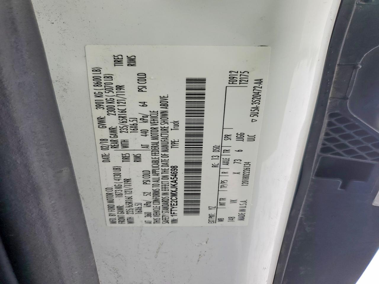 2018 Ford Transit van T-150 me