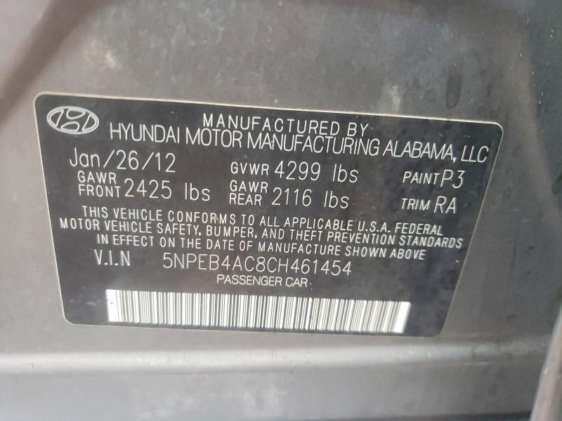 2012 Hyundai Sonata gls