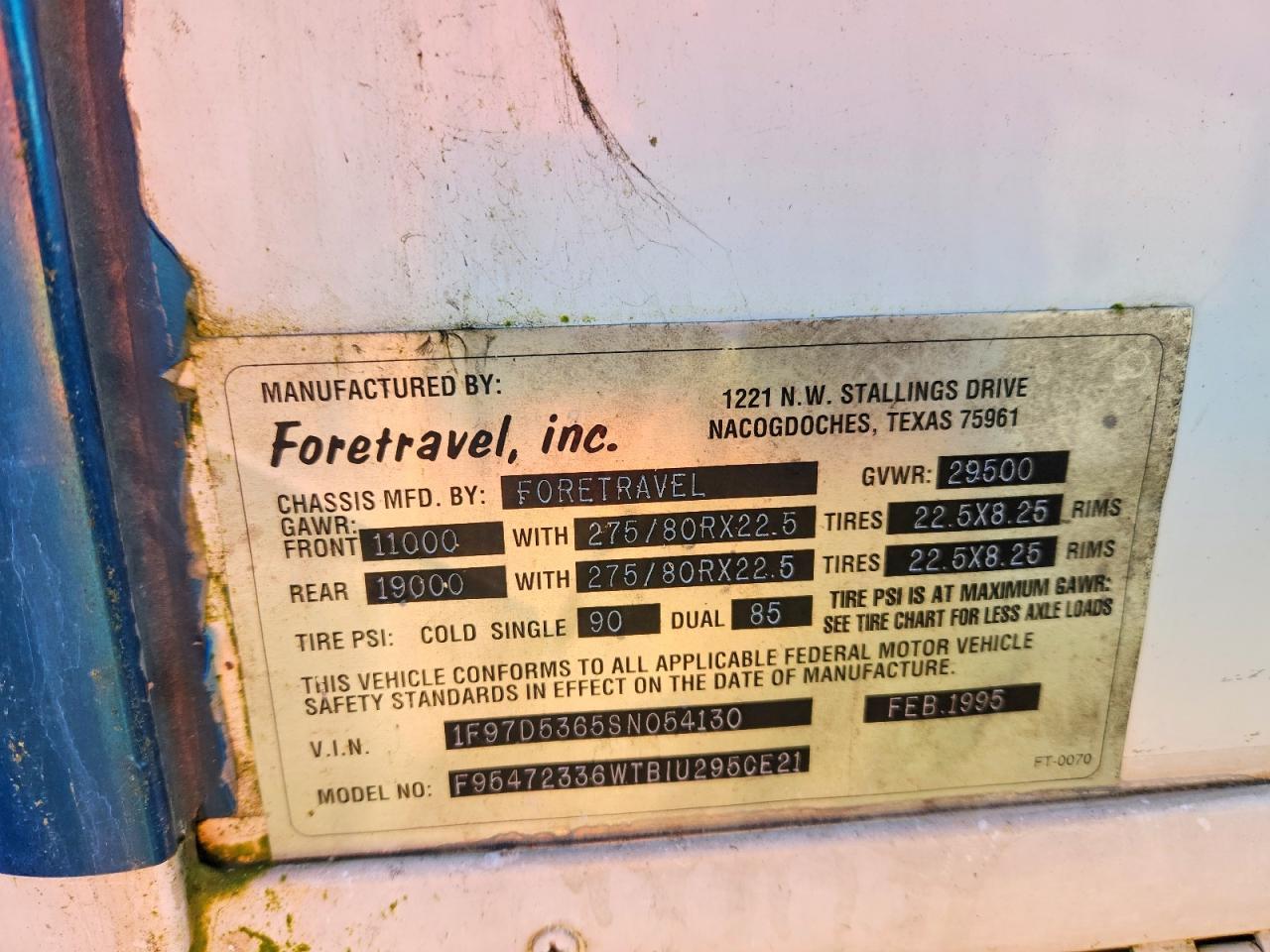 1995 Foretravel 1995 Fxhw Unknown-RV