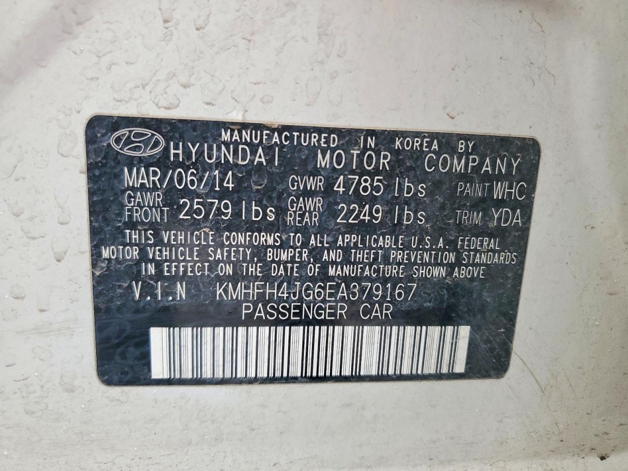 2014 Hyundai Azera gls
