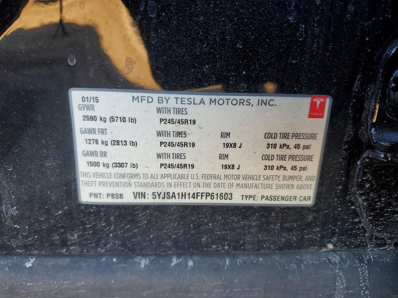 2015 Tesla Model s 85