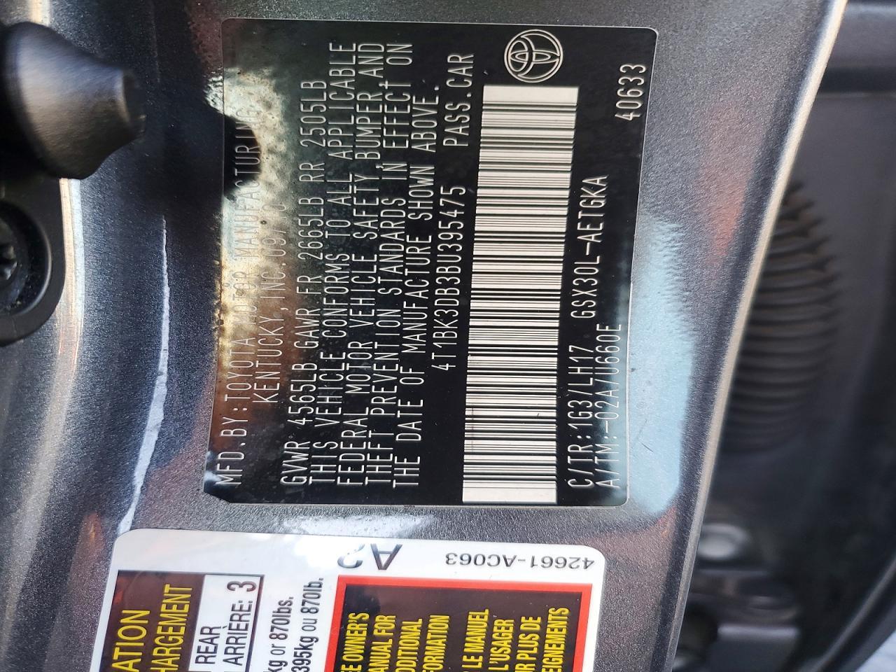 2011 Toyota Avalon Base