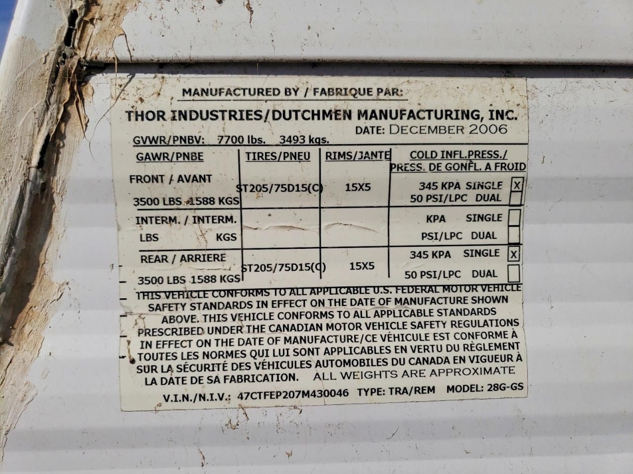 2007 Dutchmen Four Winds Camper