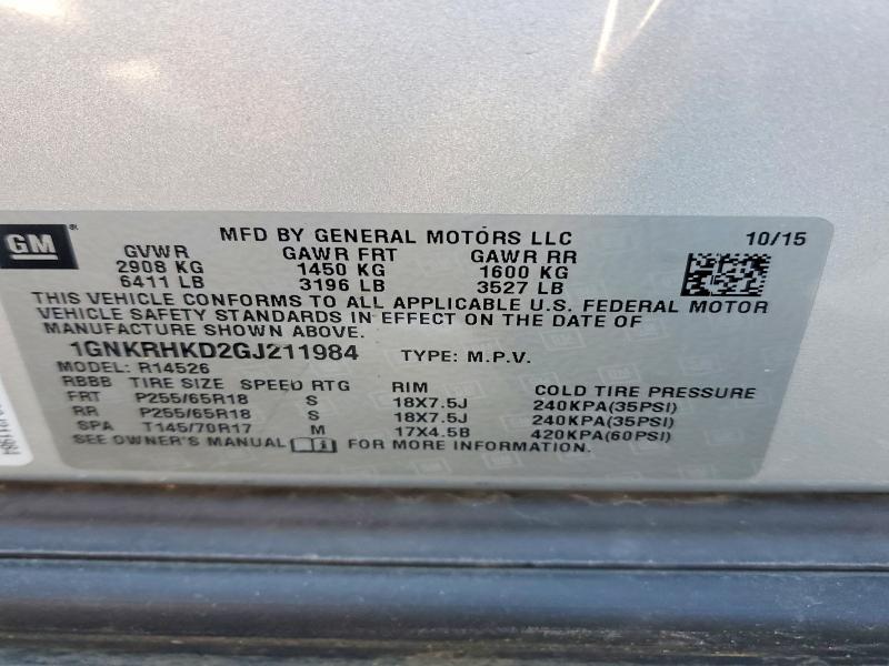 2016 Chevrolet Traverse lt