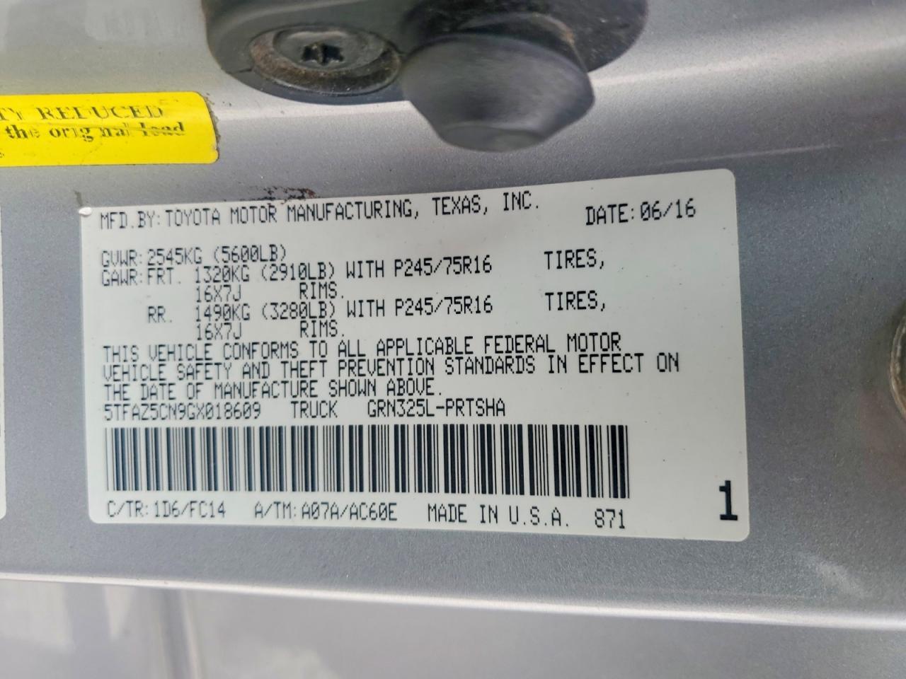 2016 Toyota Tacoma SR5 V6