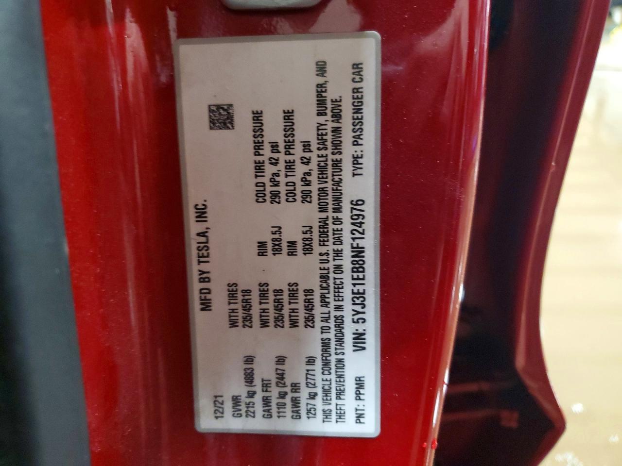 2022 Tesla Model 3