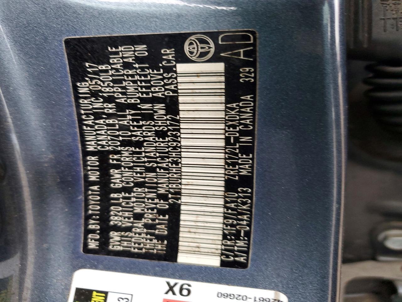 2017 Toyota Corolla l