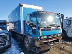 Salvage trucks for sale at Brookhaven, NY auction: 2006 Isuzu T7F BOX Truck