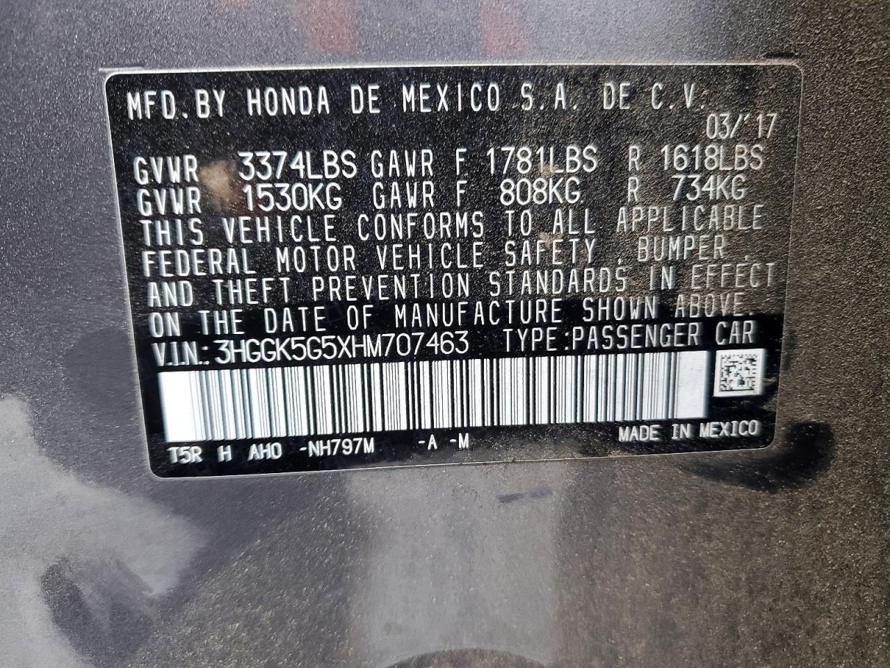 2017 Honda Fit lx