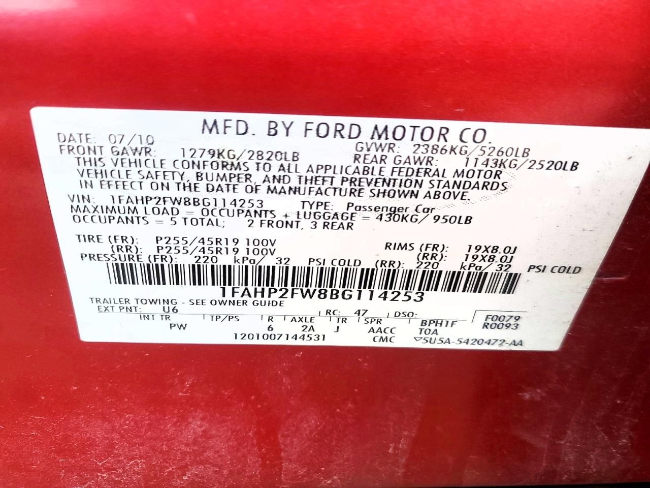 2011 Ford Taurus Limited