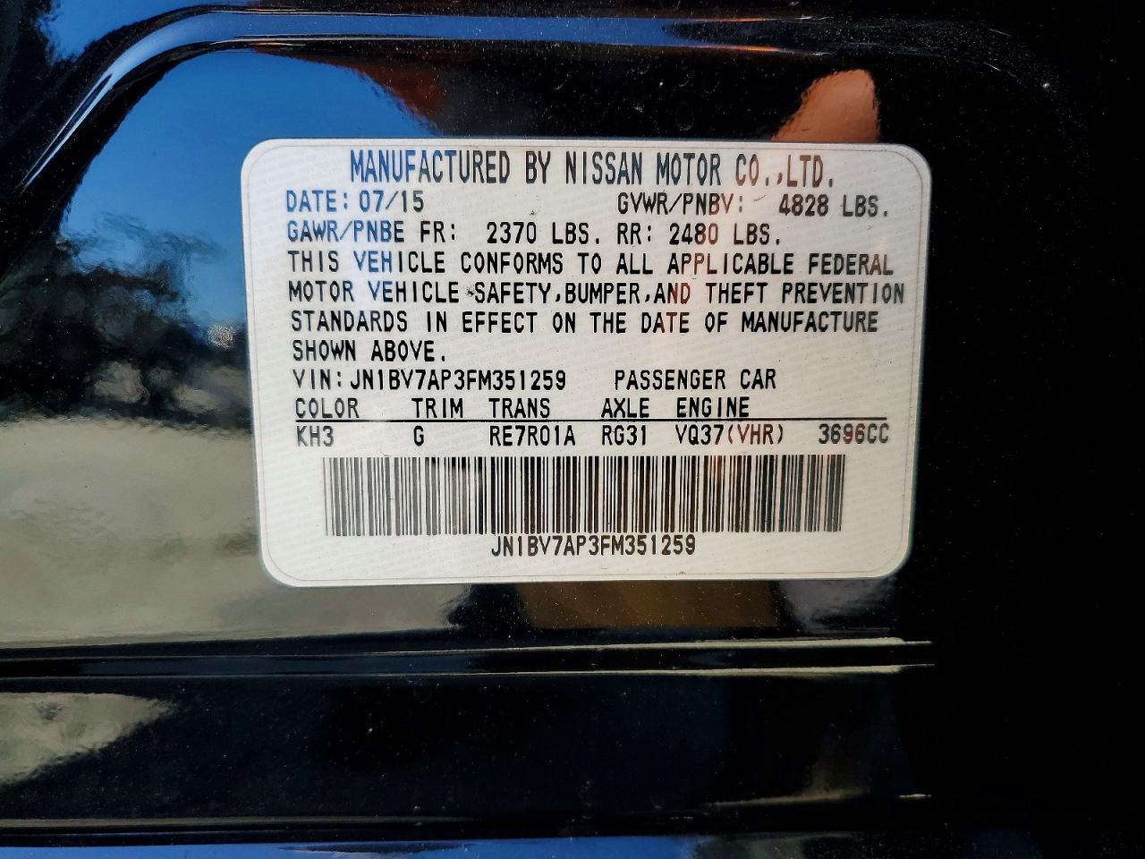 2015 Infiniti Q50 Base