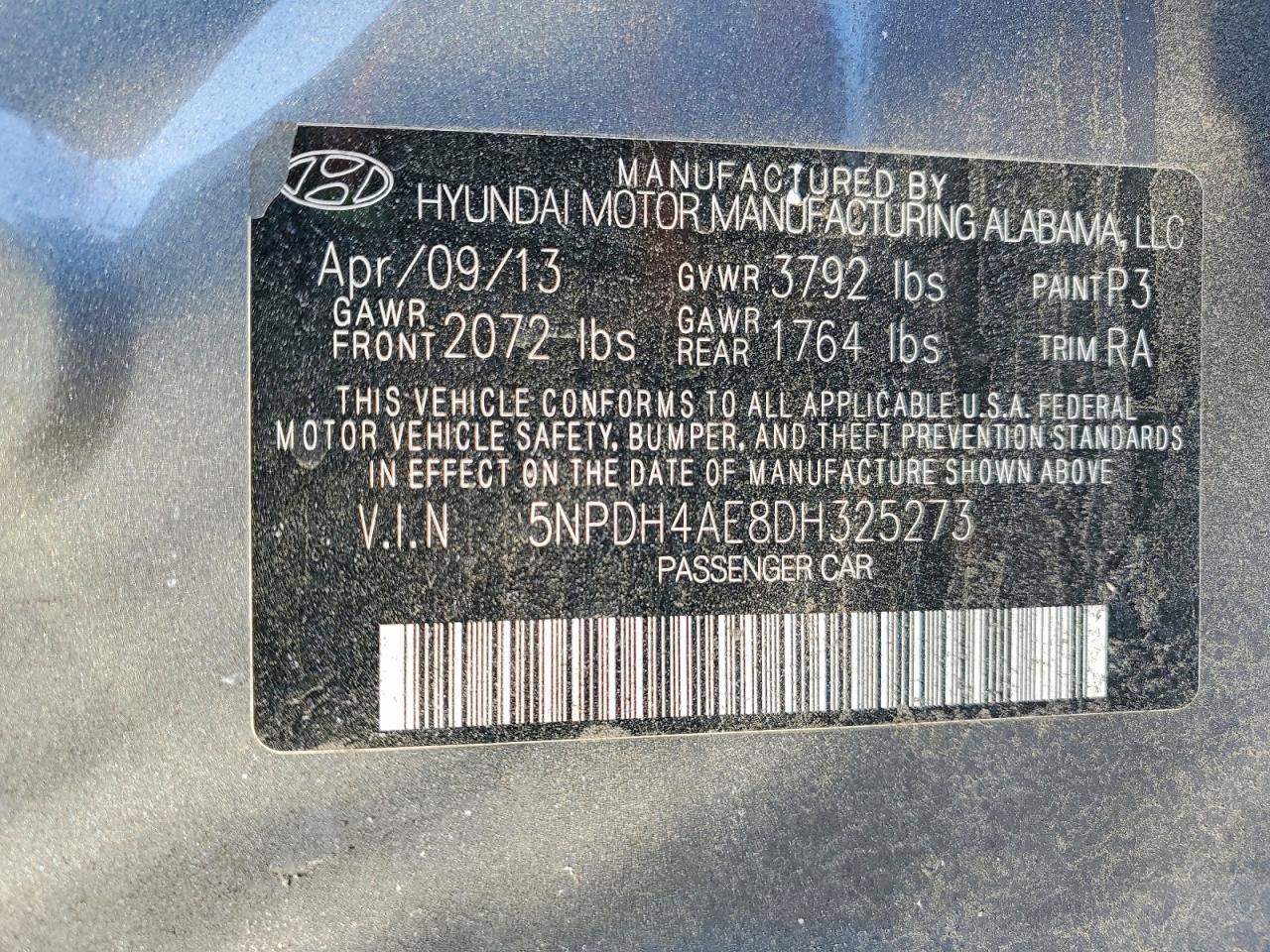 2013 Hyundai Elantra gls
