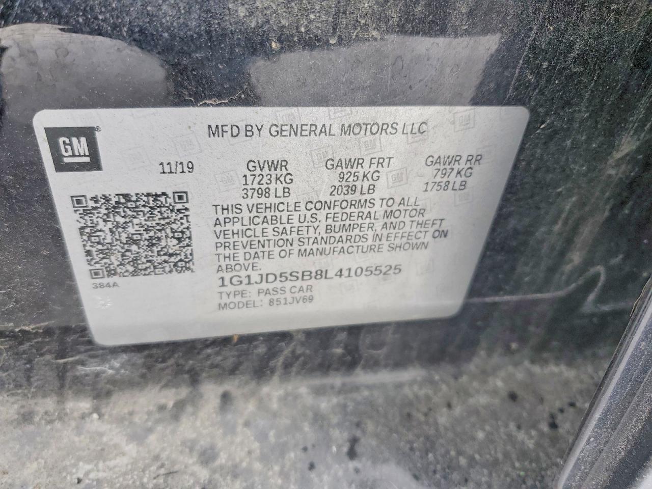 2020 Chevrolet Sonic lt