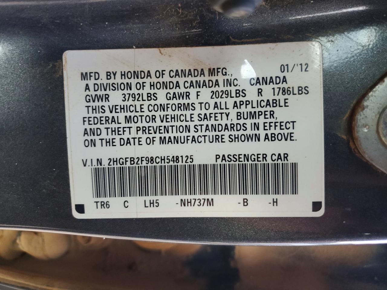 2012 Honda Civic exl
