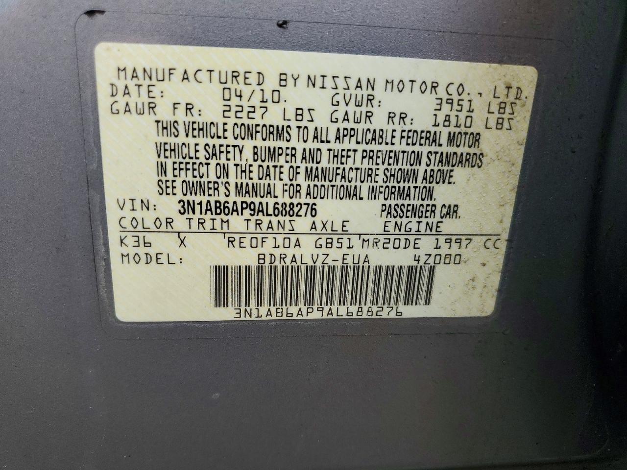 2010 Nissan Sentra 2.0