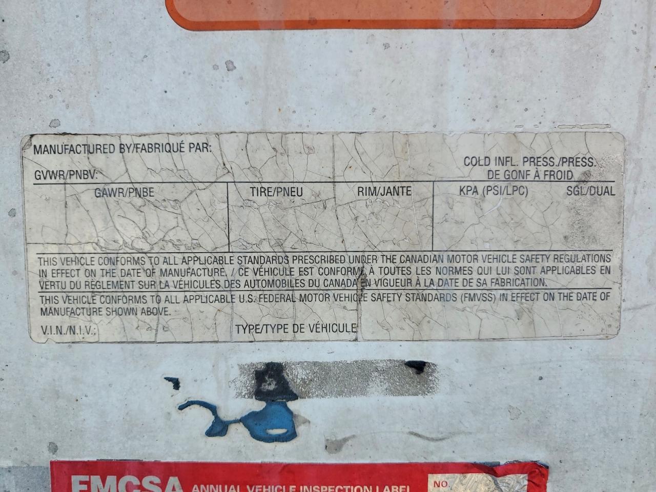 2012 Vanguard DRY Van Trailer