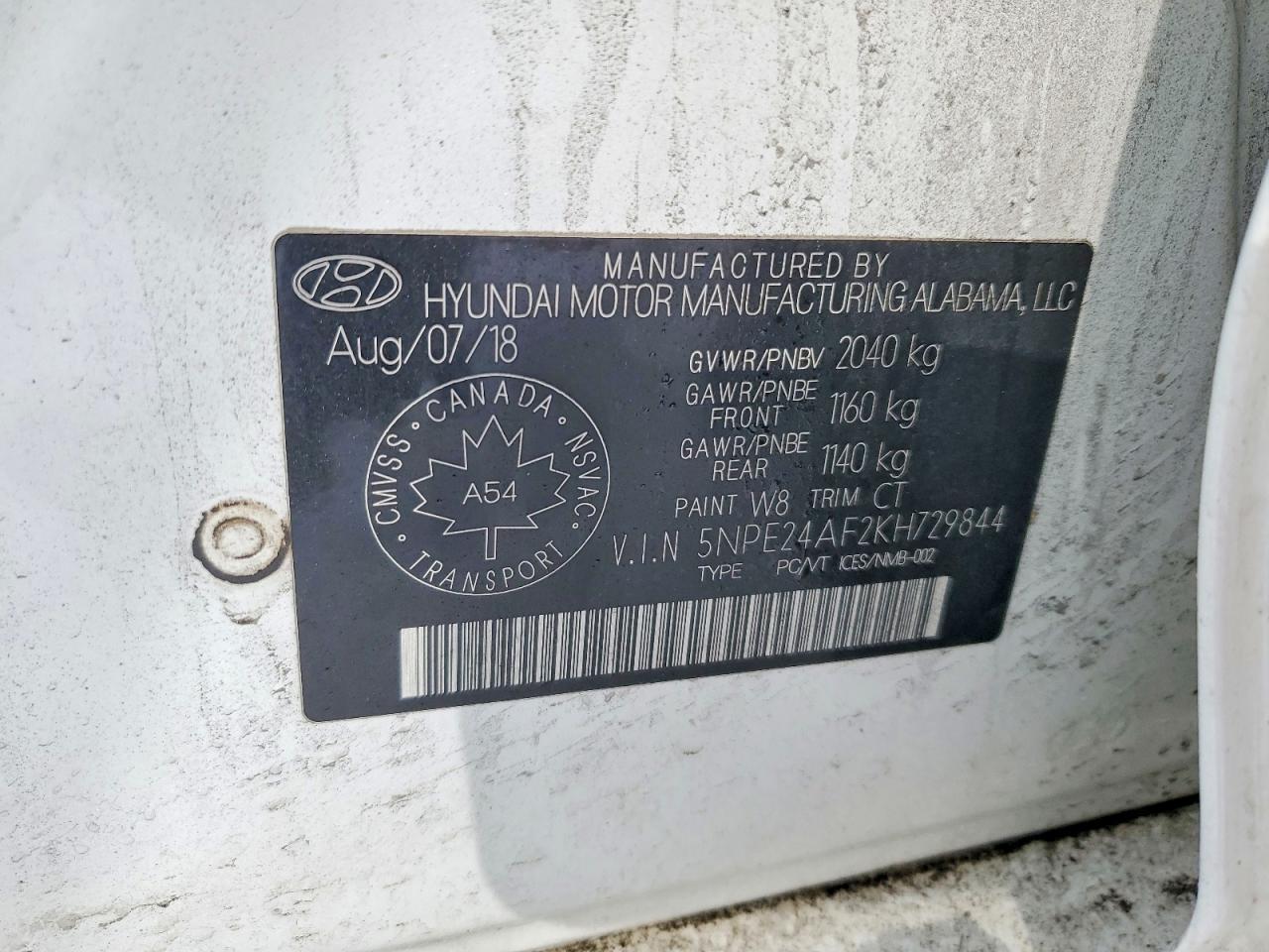 2019 Hyundai Sonata se