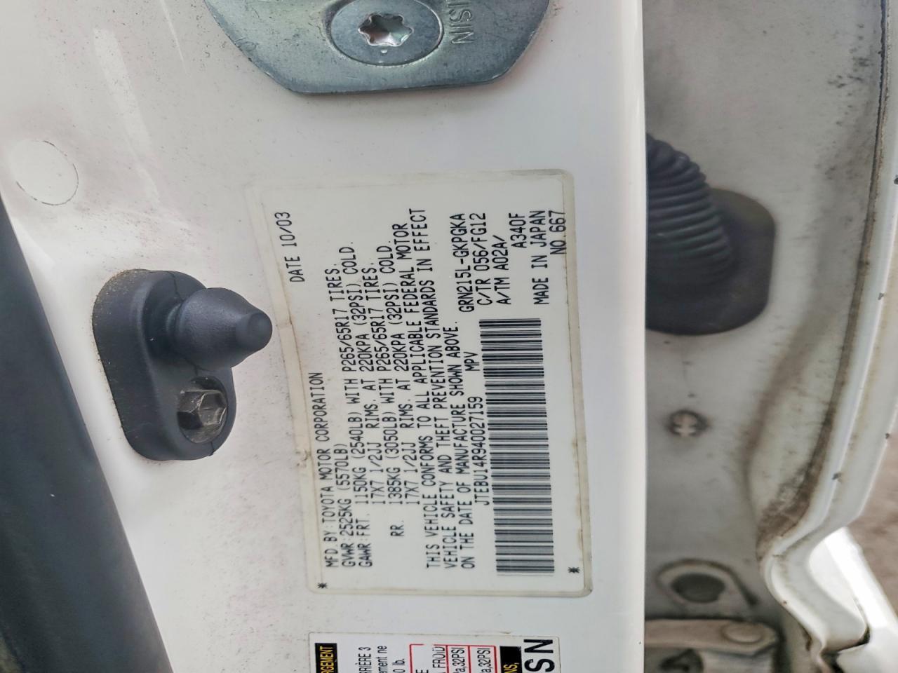 2004 Toyota 4runner