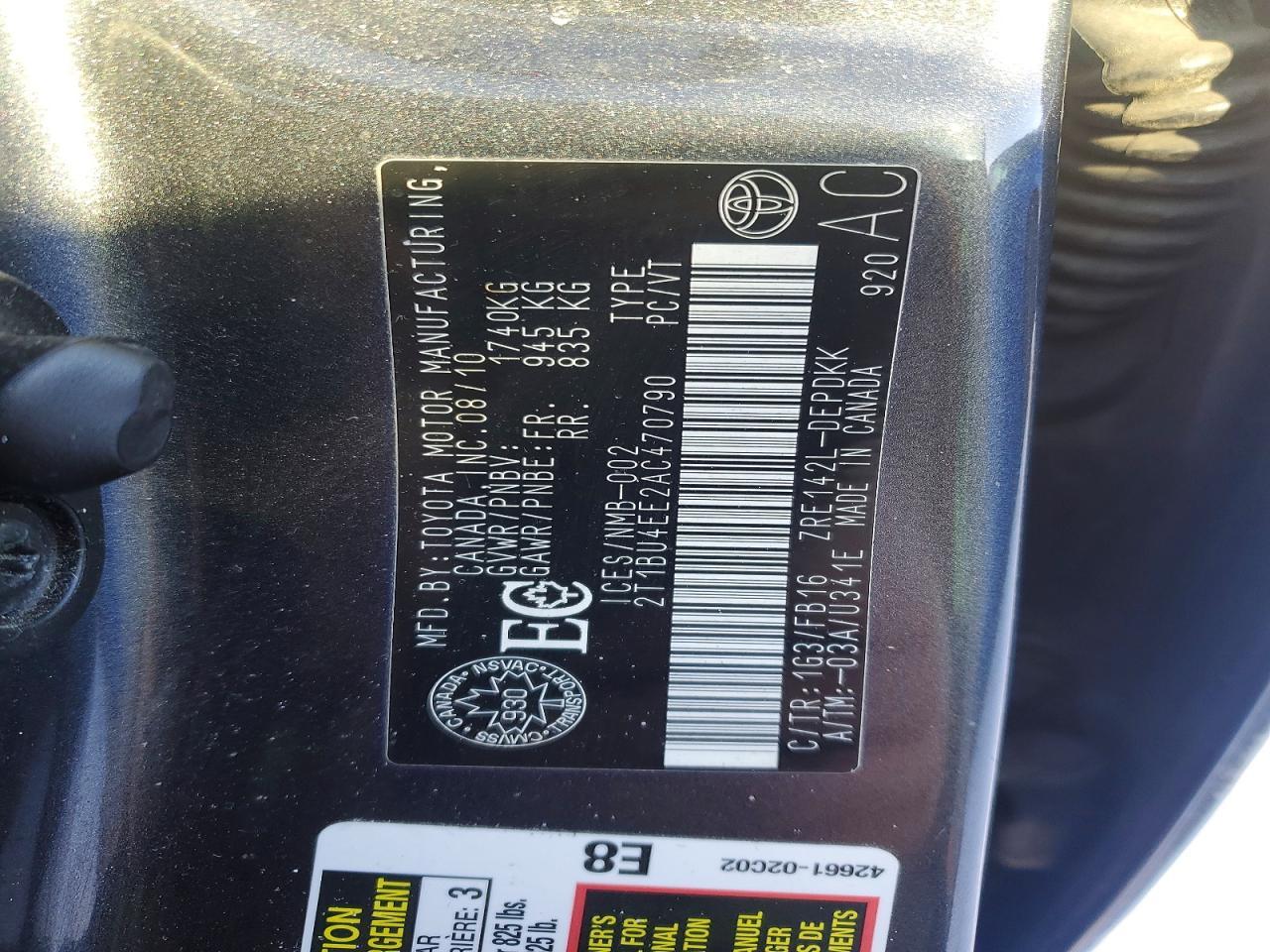 2010 Toyota Corolla Base