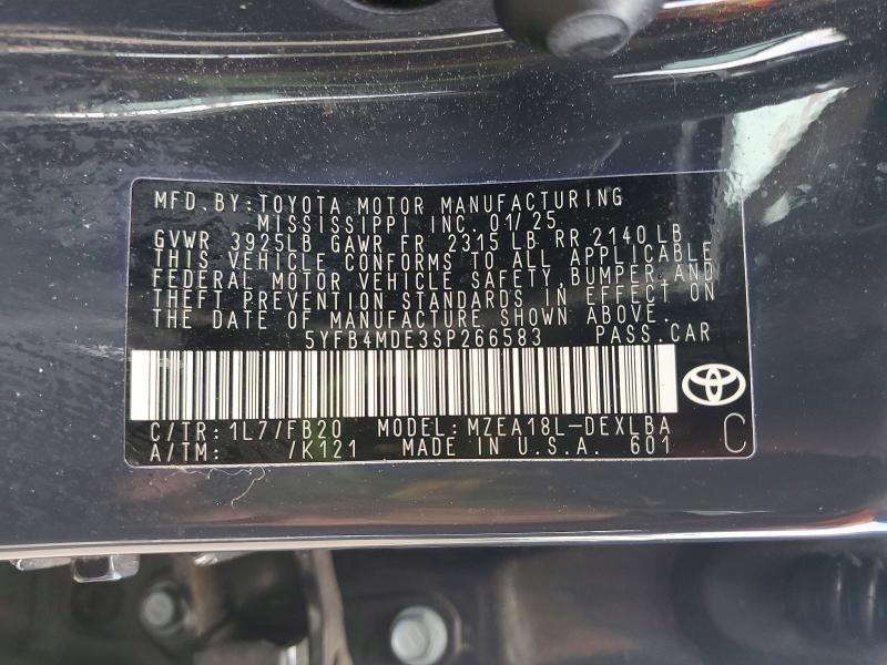 2025 Toyota Corolla le