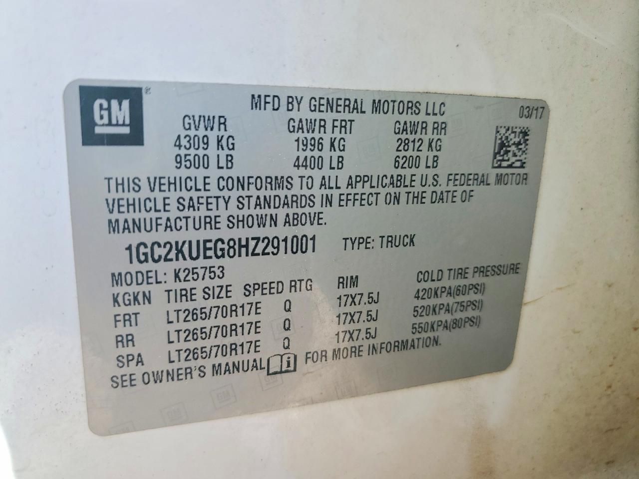 2017 Chevrolet Silverado K2500 Heavy Duty