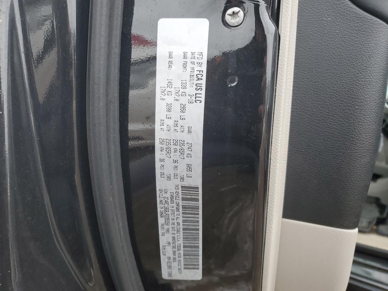 2018 Chrysler Pacifica Touring l