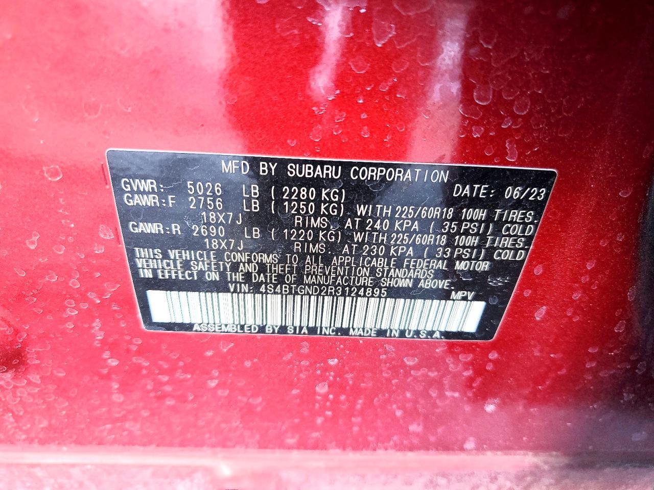 2024 Subaru Outback Limited xt