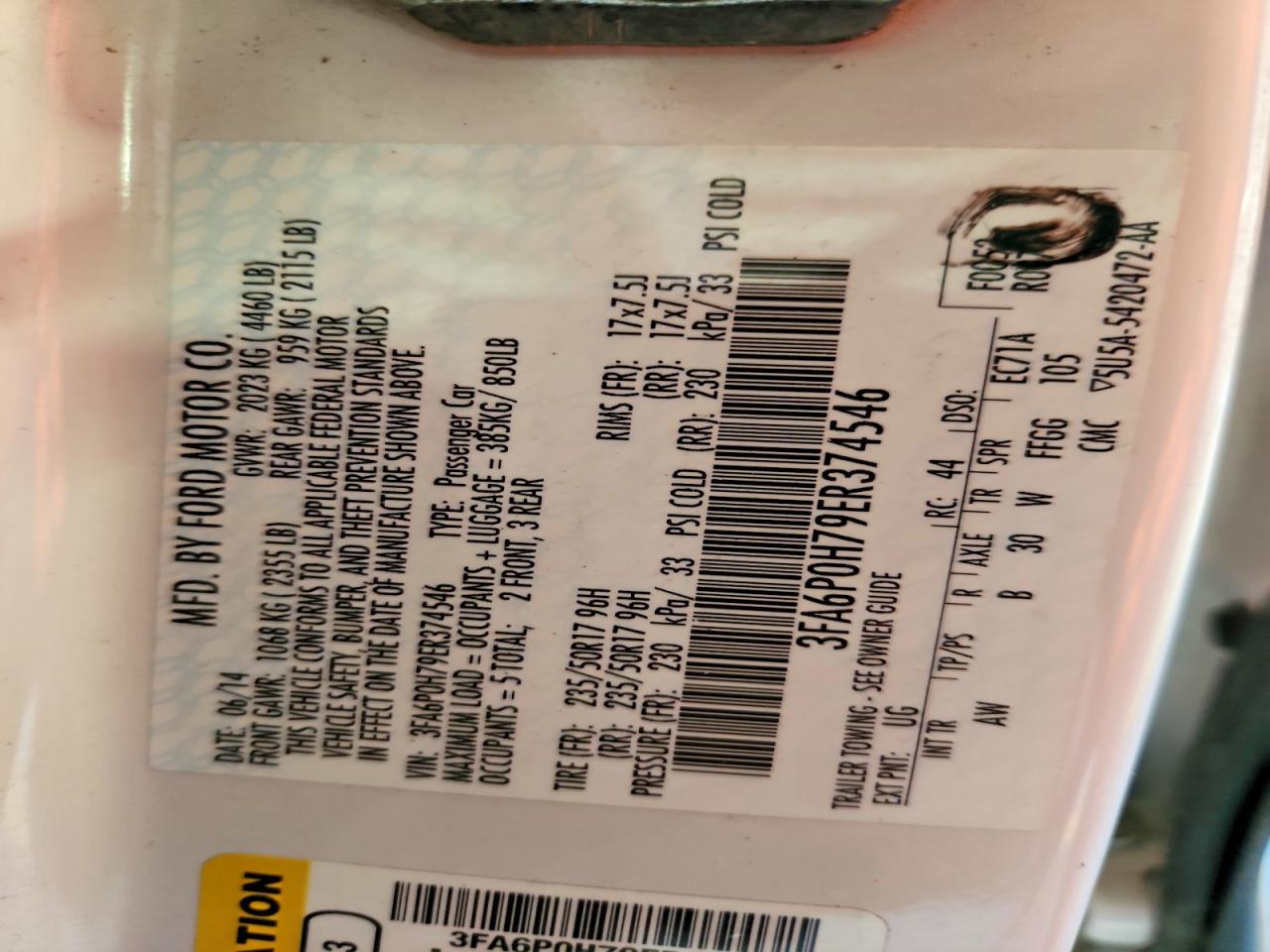 2014 Ford Fusion se