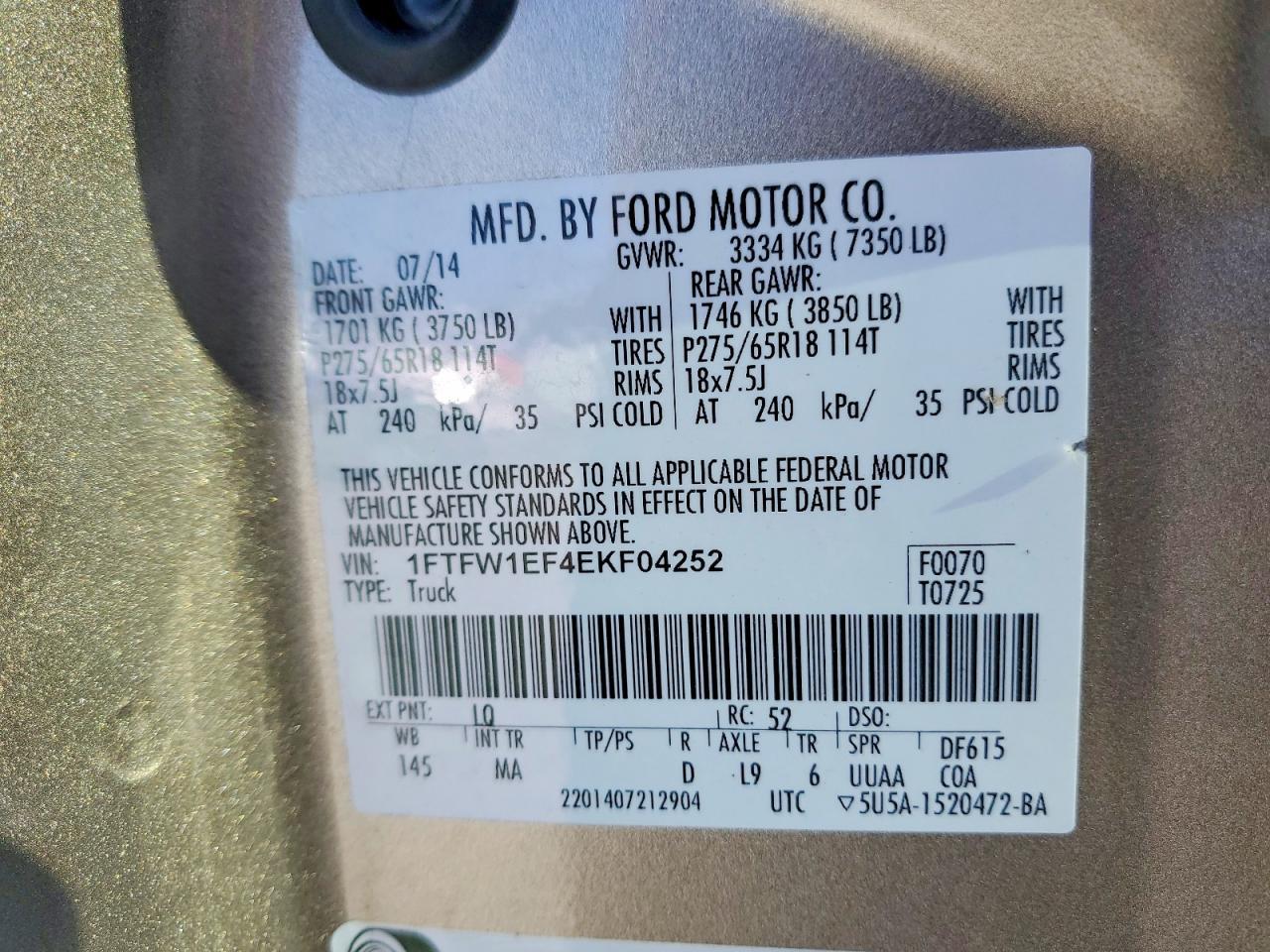 2014 Ford F150 Supercrew