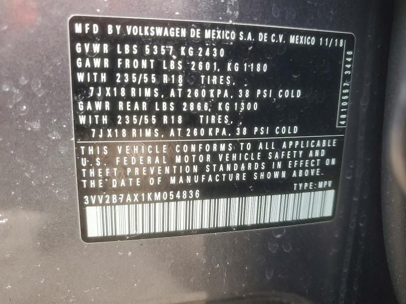 2019 Volkswagen Tiguan se