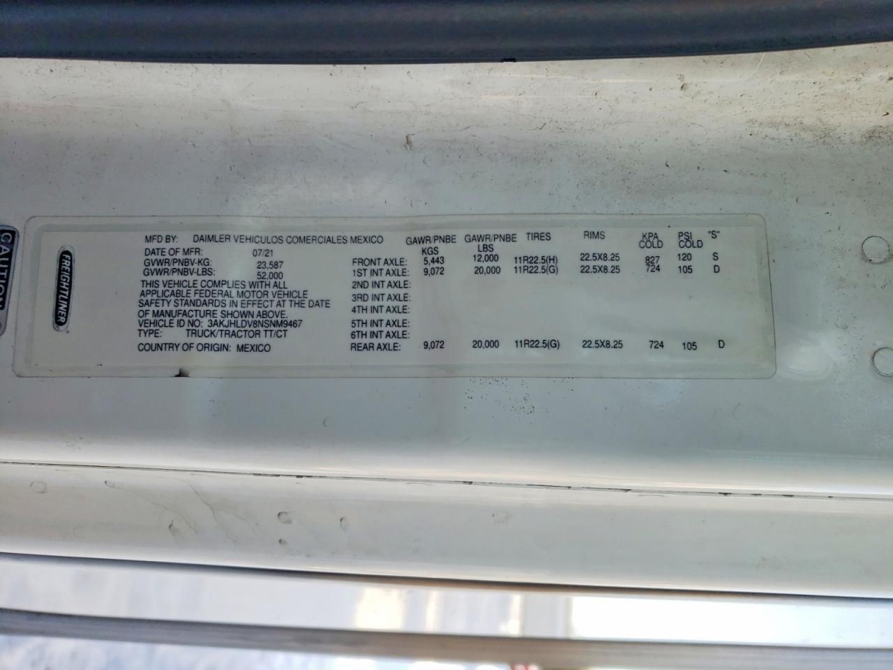 2022 Freightliner Cascadia 126 Semi Truck